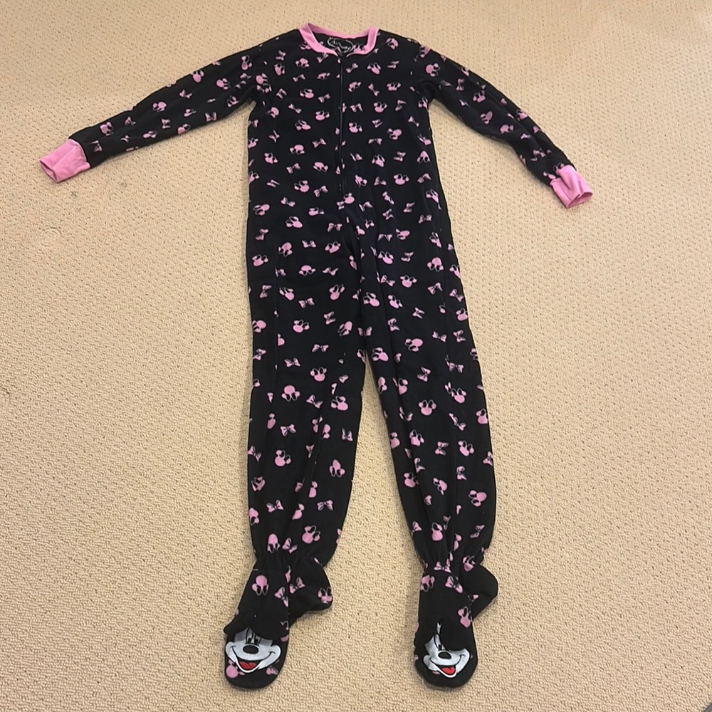 Adult Minnie Mouse Cozy Footed Pajamas
